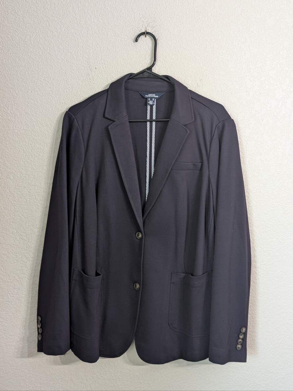 Lands' End Outfitters Woman Navy Blue Blazer Jacket Size 18W Corporate Business